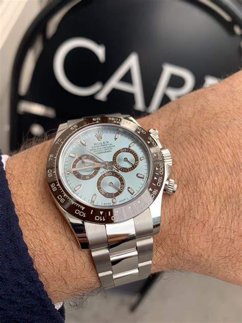 rolex daytona platinum ice blue diamond|rolex platinum watch price.